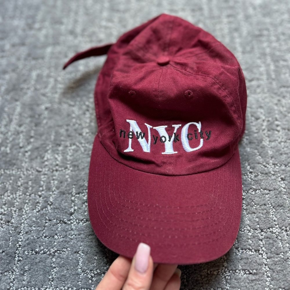 NYC Maroon Baseball Cap